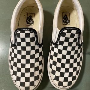 Kids Bans checkerboard slip on sneakers